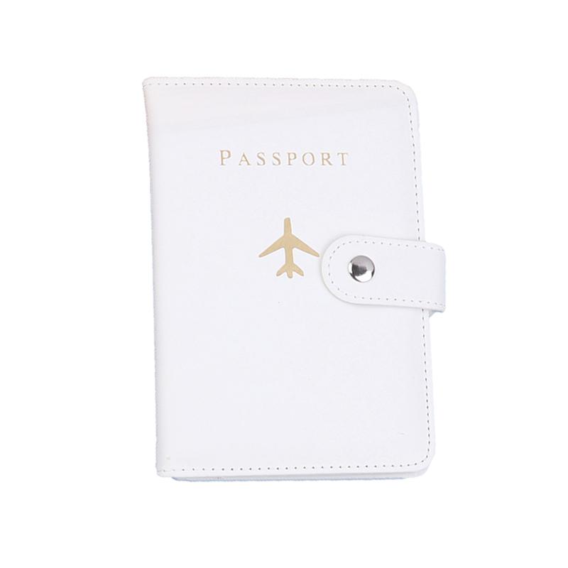 1Pc Id Holder With Airplane Clasp Pu Leather Travel Passport Cover Multiple Card Slots Passport Holder Unisex Travel Organizer