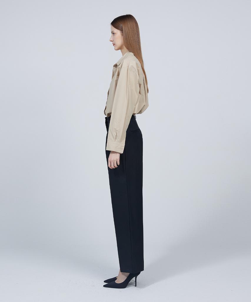 Meuameu Signature Pin Tuck Slacks