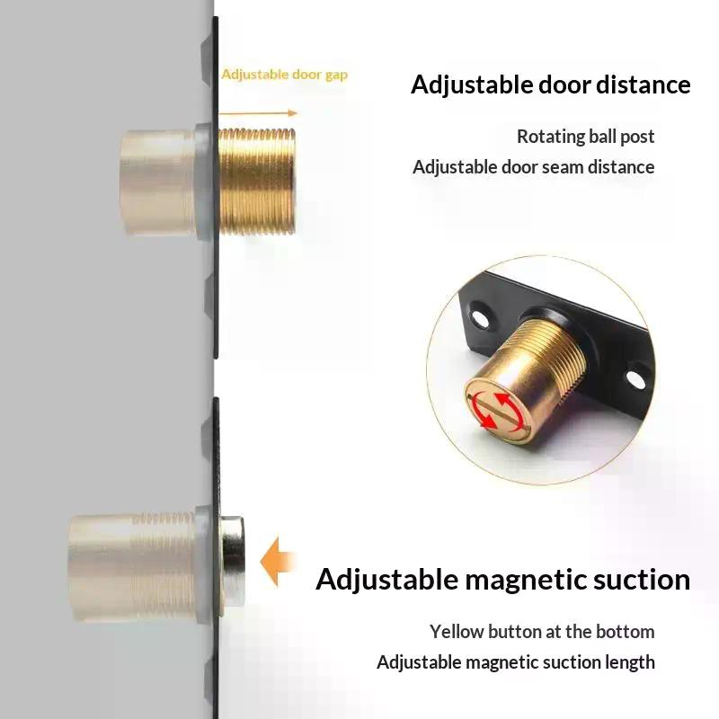 Invisible Magnetic Door Catch Adjustable Strong Magnetic Door Stopper For Hidden Door Cabinet Closet Furniture Hardware