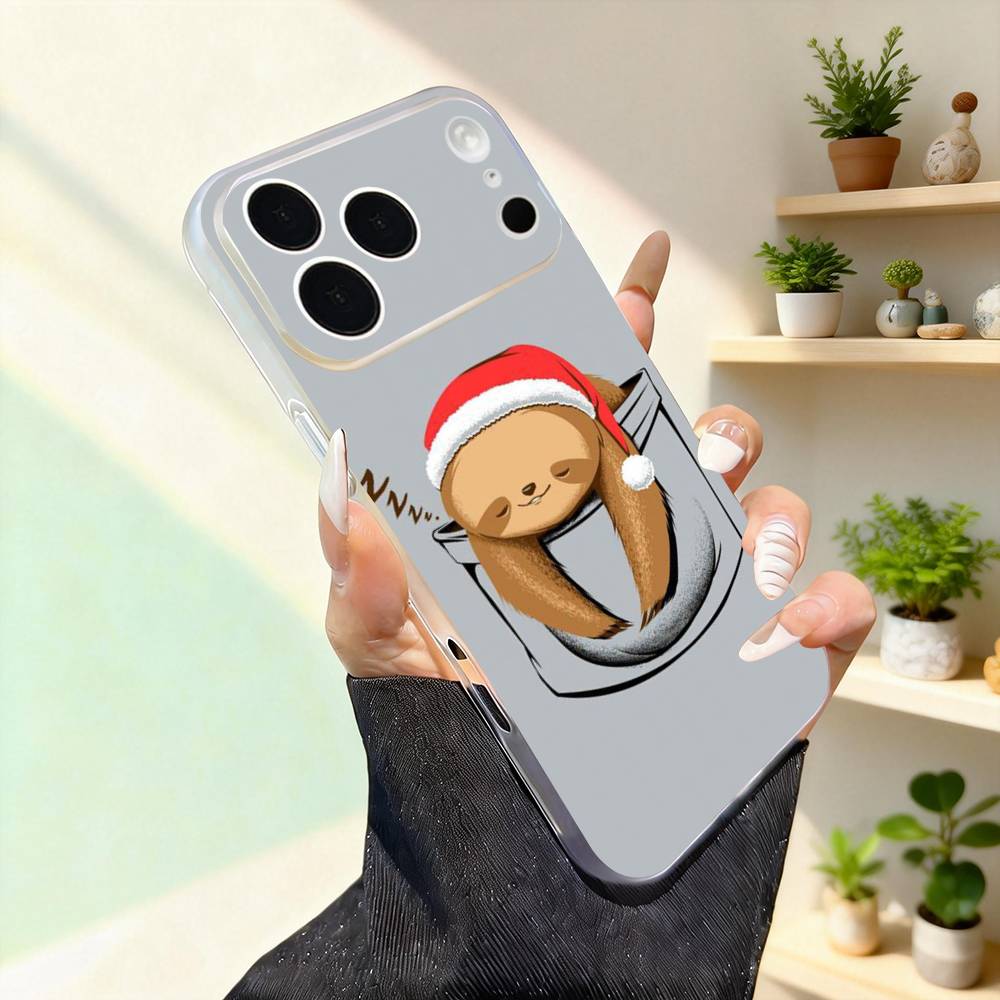Animal Cute S-Sloth Funny Phone Case For iPhone 17,16,15,14,13,12,11,Pro,Max,Plus,Mini,SE4,E Magnetic For Magsafe Wireless