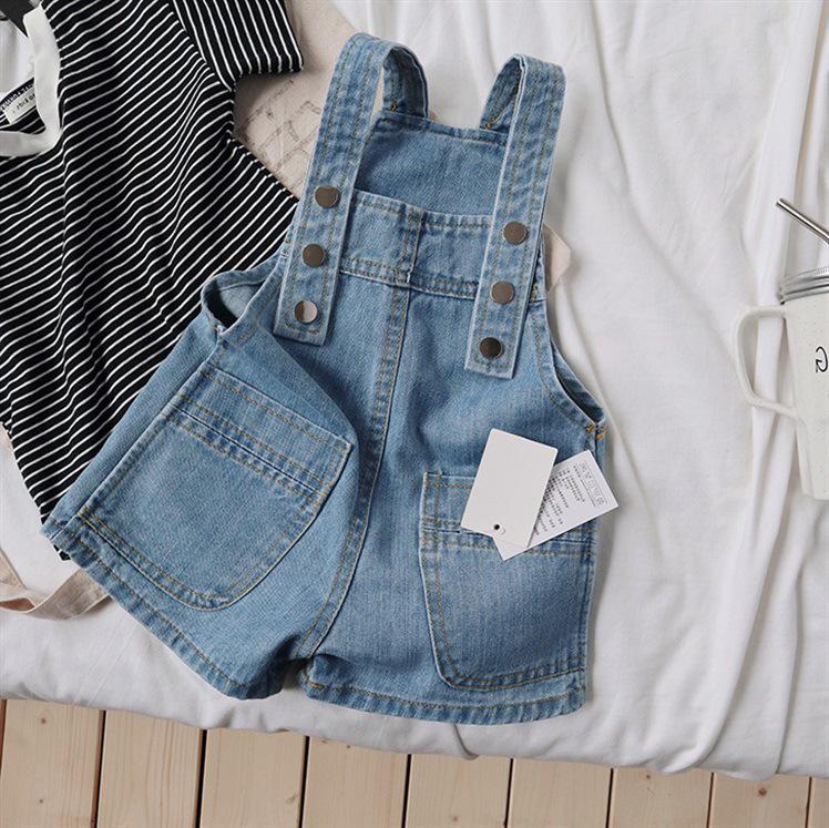 Trendy Spring/Summer Baby Denim Overalls - Casual Shorts for Boys & Girls