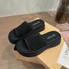 Spring and Summer New Outer Wear Women's Shoes Casual Versatile Mesh One-word Drag Muffin Thick Bottom Comfortable Cool Slippers