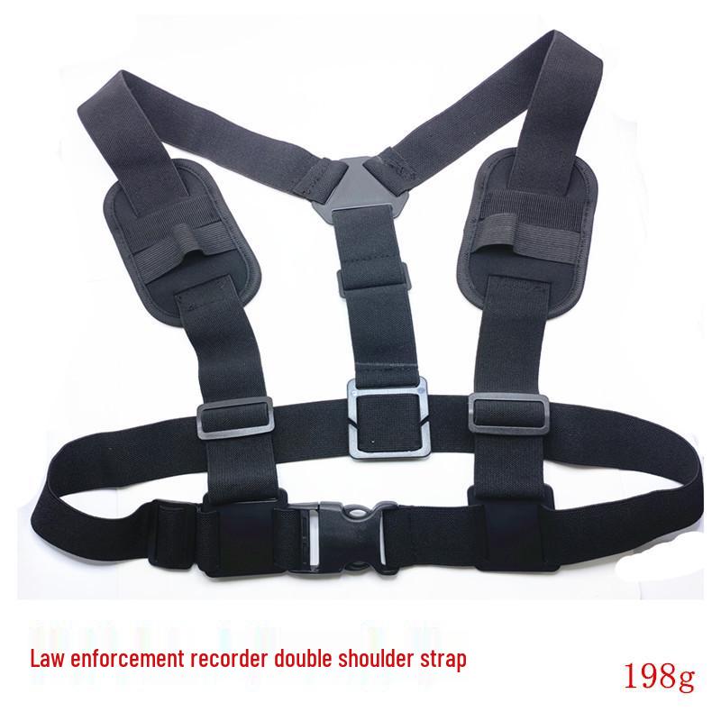 

Law Enforcement Chest Harness with Dual Shoulder Straps for Walkie-Talkie, Recorder, Cycling, Climbing, and Inspection чорний