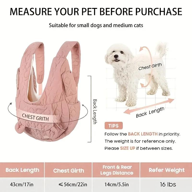 Double Shoulder Pet Carrier Bag Extra Large Capacity Chest Backpack Dog And Cat Outdoor Bag Waterproof And Portable Pet Bag