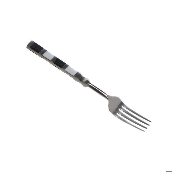 Couverts - DKD Home Decor - Noir Argenté - 16 Pièces - Résine - Acier inoxydable