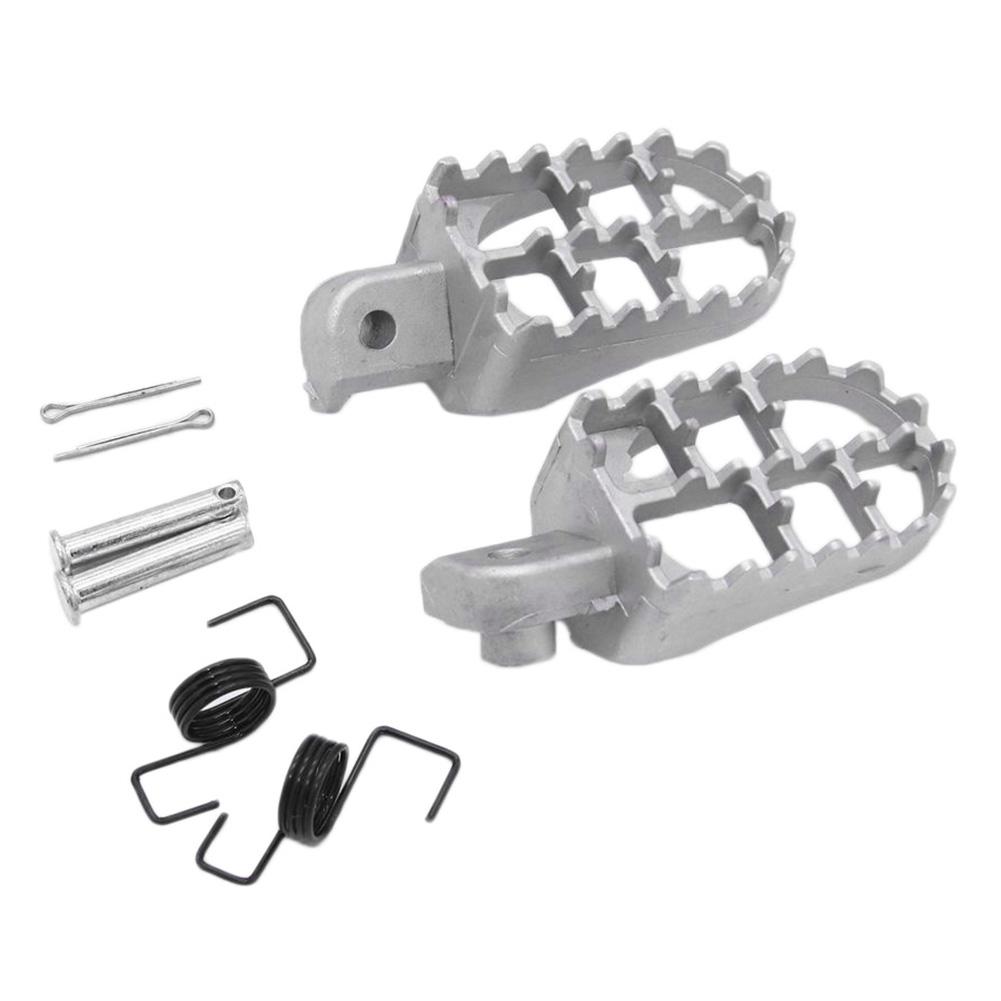1 Pair Wide Fat Foot Pegs Pedal 8mm Metal Motorcycle Foot Pegs Pedals Footrest Kit for Honda XR50R CRF50 CRF70 CRF80 CRF100F