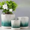 Simple Creative White V-Shape Ceramic Planter 3-Piece Set