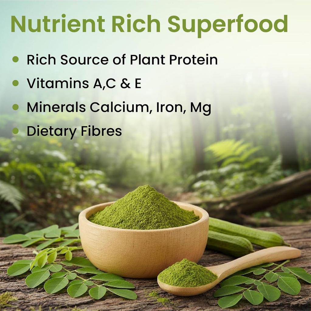 Vlados Himalayan Organics Bio-Moringa-Tabletten 1200 mg Extrakt 60 Stück für Energie Immunität Verdauung