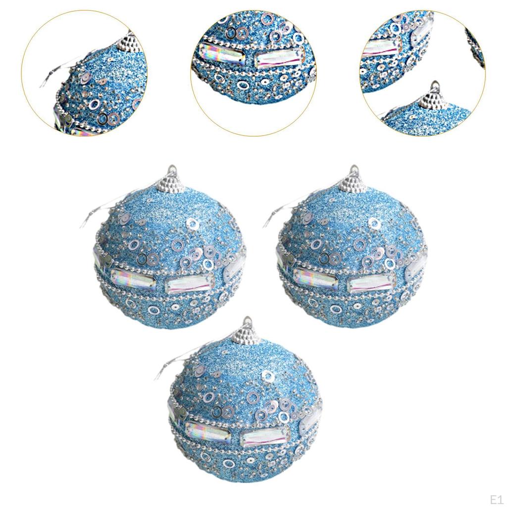 3 Pack of Christmas Tree Ornaments, Decorative Baubles for Indoor and Outdoor Use