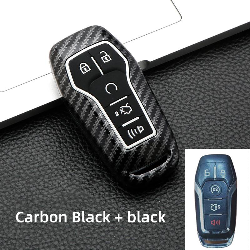 Abs Carbon Fiber Auto Key Fob Caser Fit For Ford Fusion Mondeo Mustang F-150 Explorer Edge Auto Auto Accessories