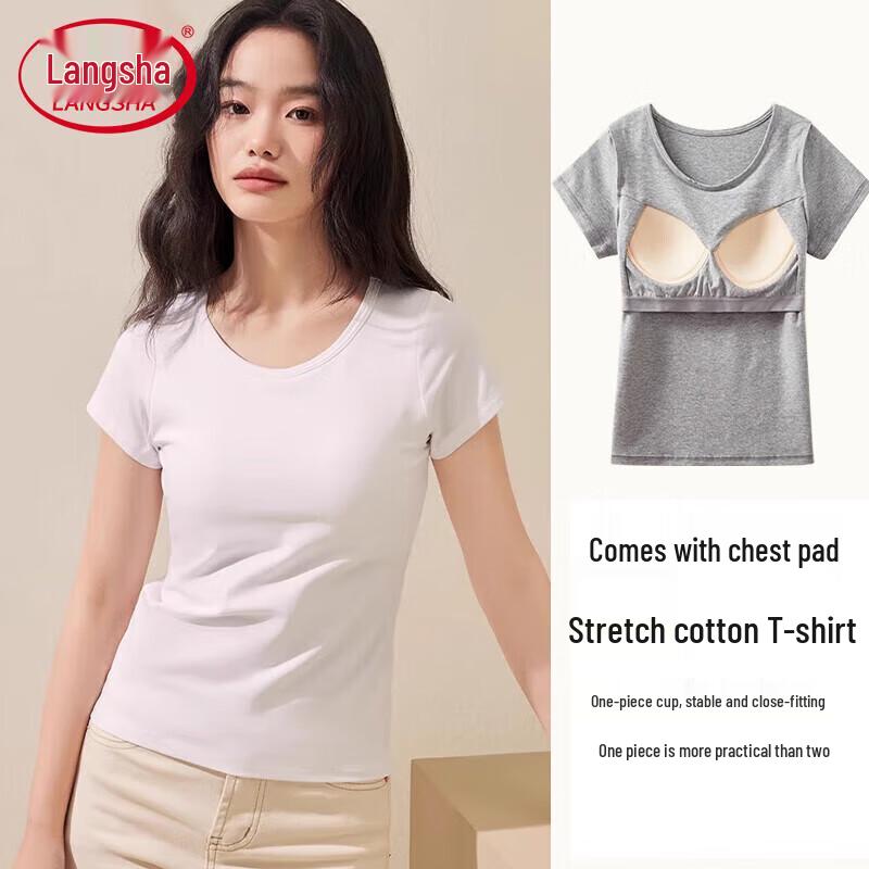 Langsha Women s Slim Fit Cotton T-Shirt 2XL