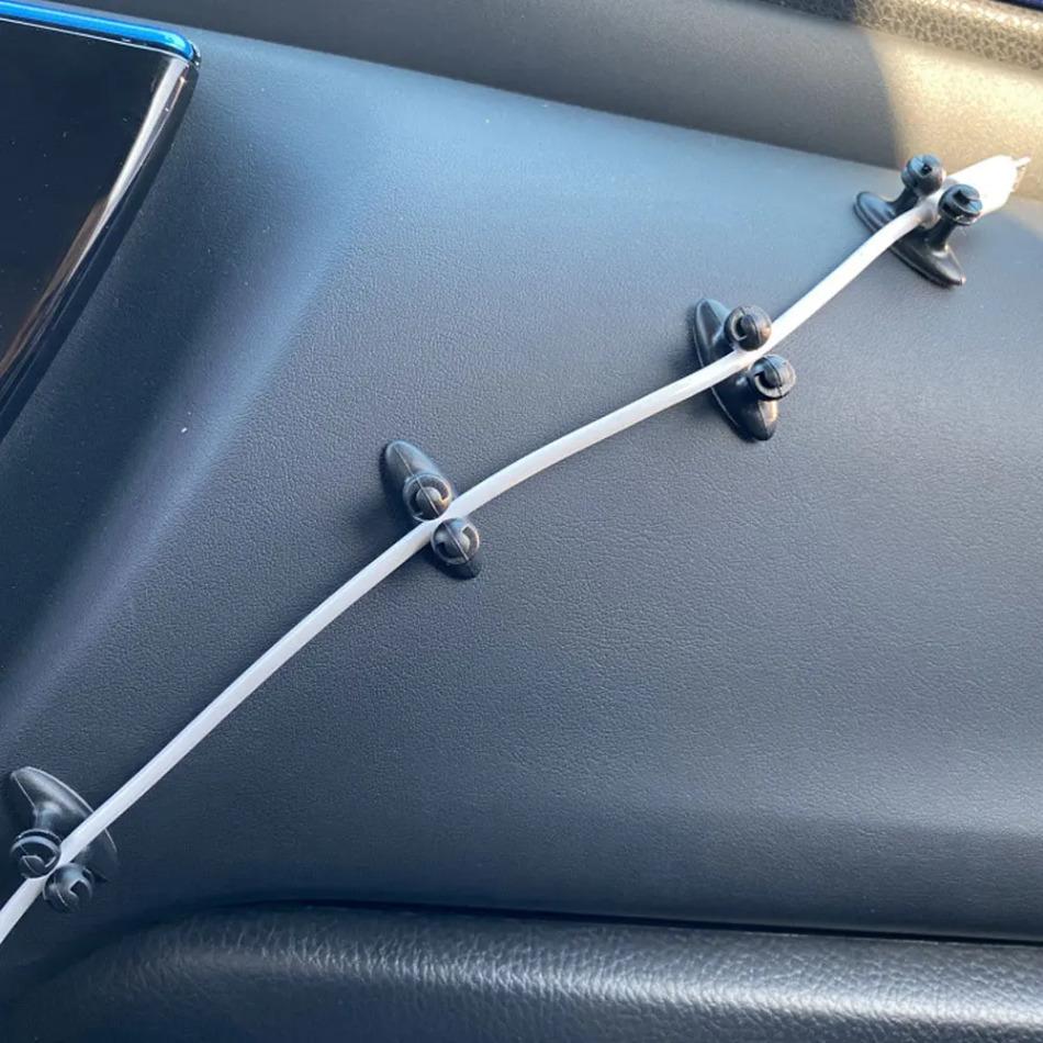 10Pcs Car Interior Line Clip Fixer Organizer Multifunctional Car Wire Cable Holder Car Charger Line Clasp Headphone Cable Clip