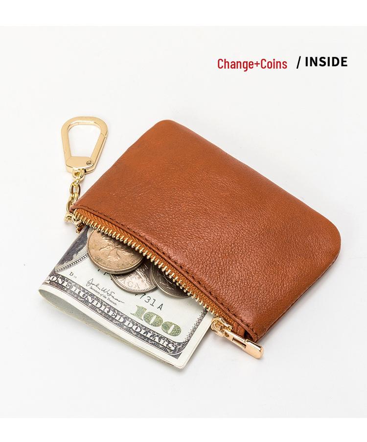 2025 New Women's Genuine Leather Mini Coin Purse - European & American Style, Short & Super Thin Wallet