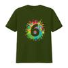 Womens 6Th Birthday T Shirt For Girls Boys 6 Paint Splashes Black 2XL Vintage Washed Graphic Comfortable Unisex Stretched