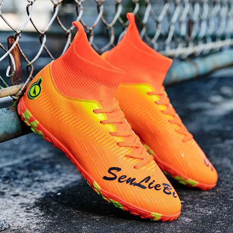 

Large size high-top sneakers for boys and girls, training shoes, long nails, broken nails, adult non-slip spikes, football shoes 46