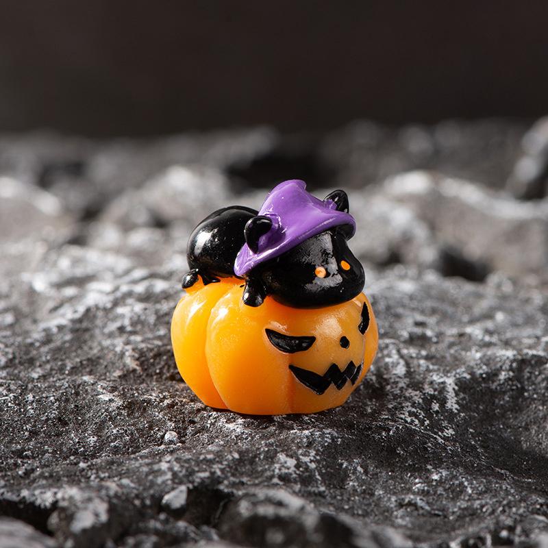 Micro Landscape Halloween Decoration Accessories Mummy Skull Wizard Face-free Monster Pumpkin Resin Small Ornaments