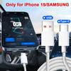 Xiaomi For Apple Carplay IPhone 15 Pro Max Type C Charging Cables Nylon Braid High-speed Data Wire USB C Quick Charger Cord for Samsung