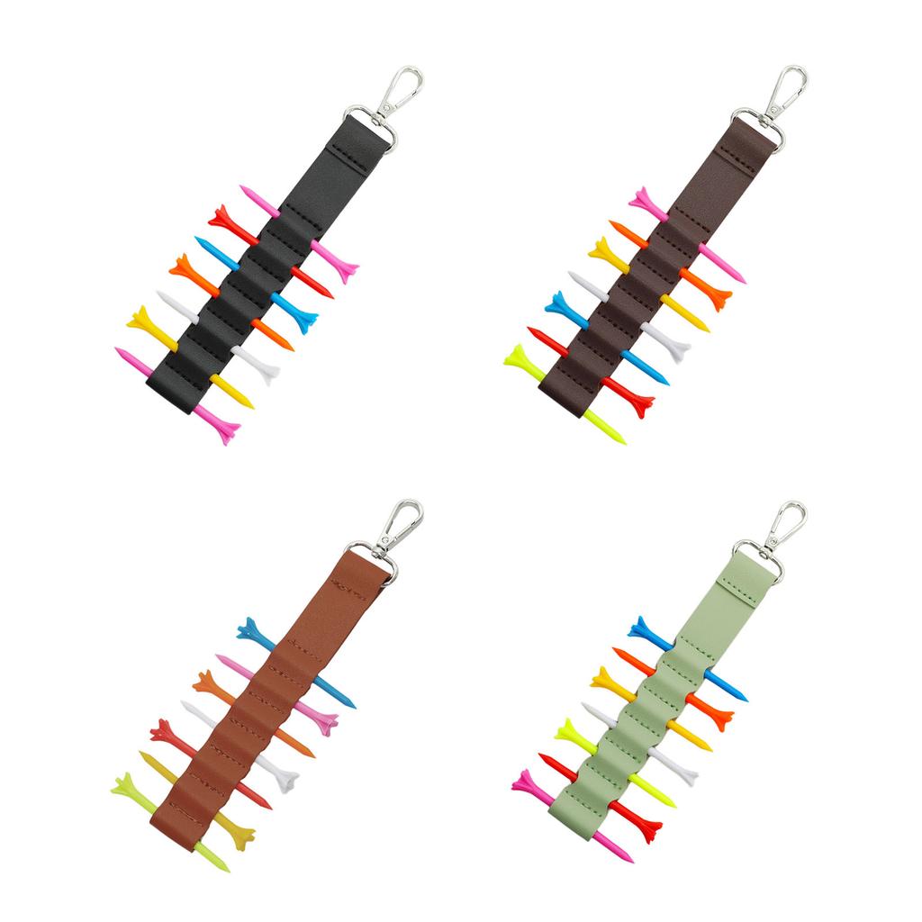 PU Golfs Tees Holder 7 Slot Golfs Tees Storage Bags Portable Golfs Tees Carriers Pouch Hook To Golfs Bag Belt Clip