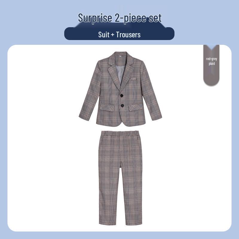 

Детский клетчатый блейзер: Осенний наряд на день рождения для годовалых. Подходит для речей, фортепианных выступлений и многого другого. 130cm, weight 43-50 jin