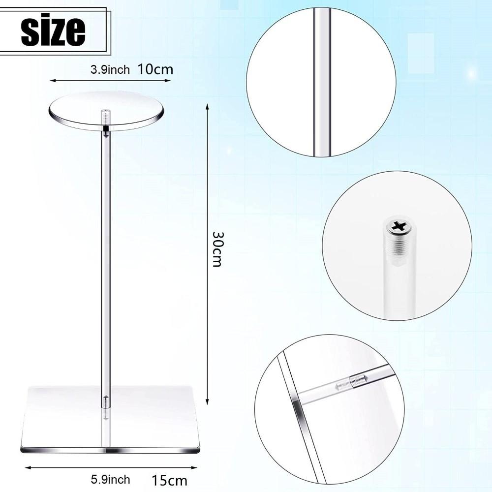 

New 30/35/40cm Cap Display Stand Acrylic Transparent Hat Riser Bracket Wig Display Rack for Watch Display Hat Jewelry Shop