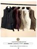 Women's Cotton Vest: European American Style, Autumn/Winter 2025, Sleeveless, Thickened, Warm, Casual Loose Fit, Solid Color Outerwear