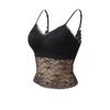 Women's Lace Camisole Silk Tank with Built-in Bra and Elegant Back Design