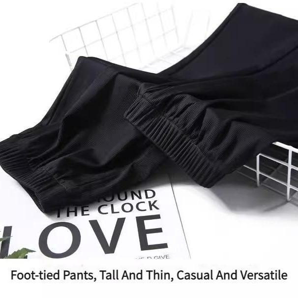 Pantaloni Harem alla Caviglia Larghi Casual Sottili Solidi Vita Elastica Donna Nuovo Nell'Abbigliamento Dolci Streetweat Estivi Pantaloni Lunghi