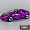 1:32 Model 3 Alloy Metal Diecast Model Car Sound And Light Pull Back Children Toy Car Collections Hobby Decoration Holiday Gifts