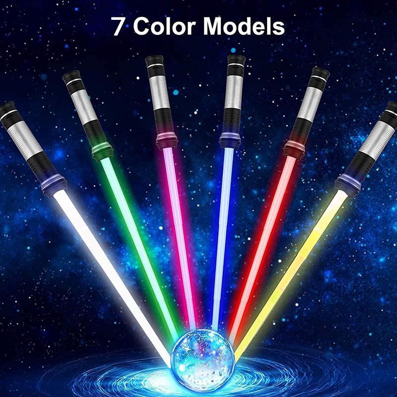 1 Stück Lichtschwert leuchtend 7 Farben wechselnd Cosplay Induktion Farbe wechselnd Laser Schwert Haare Lichtschwert Anzug Sieben Farben Wechsel