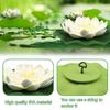 Floating Flowers Artificial Realistic Fake Water Lily Pool Decorations For Rain Backyard Lake Centerpieces Valley Meditation