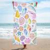 Beach Towel Colorful Shell Pattern Sunscreen Windproof Suitable for Beach Pool Camping Travel Beach Blanket