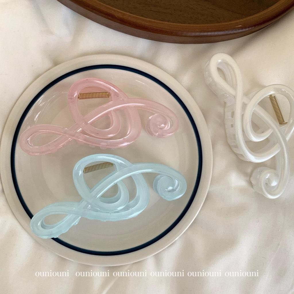 Elegant Music Note Matte Hair Clip for Women
