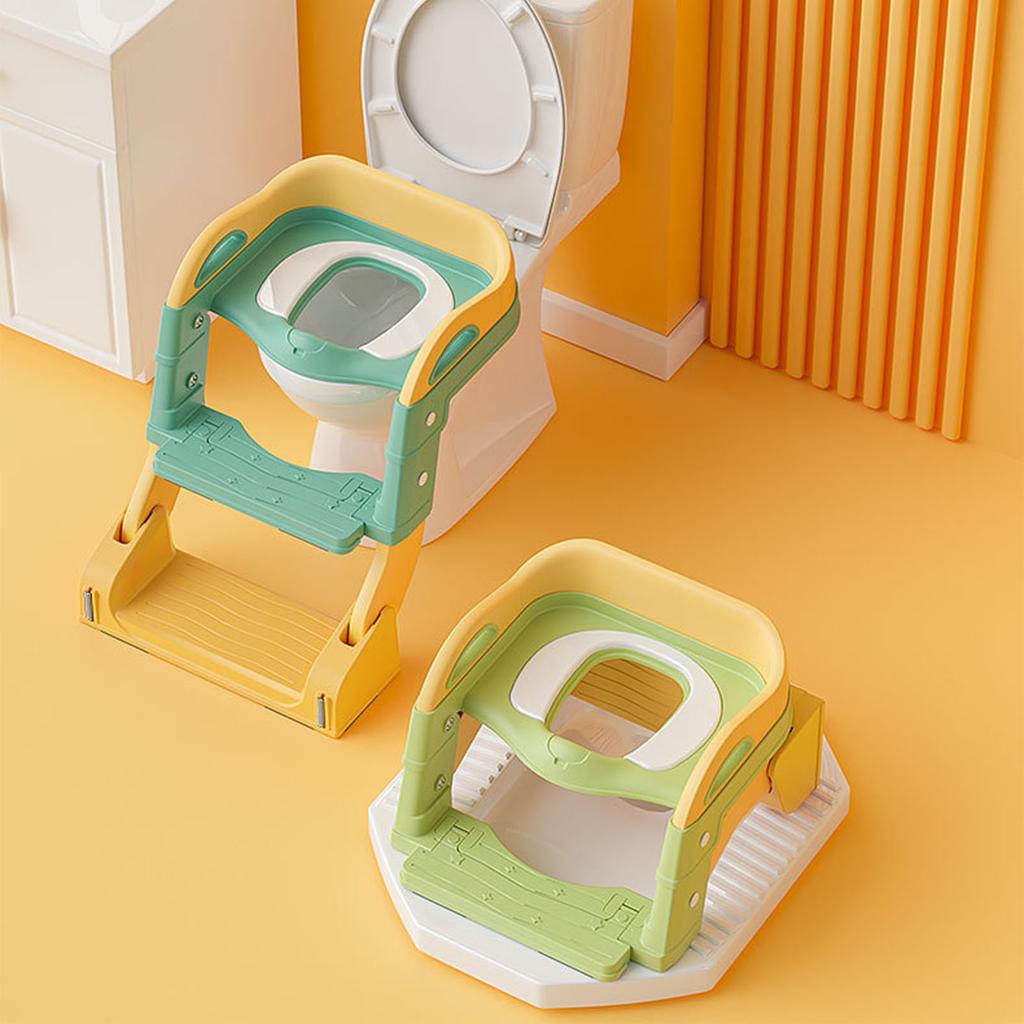 Multifunction Potty Training Toilet Seat with Step Stool Ladder Handles Foldable Toilet Training