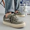 Euro Men Canvas Casual Shoes Street Cool Flat Skate Shoes Young Man Fashion Sneakers
