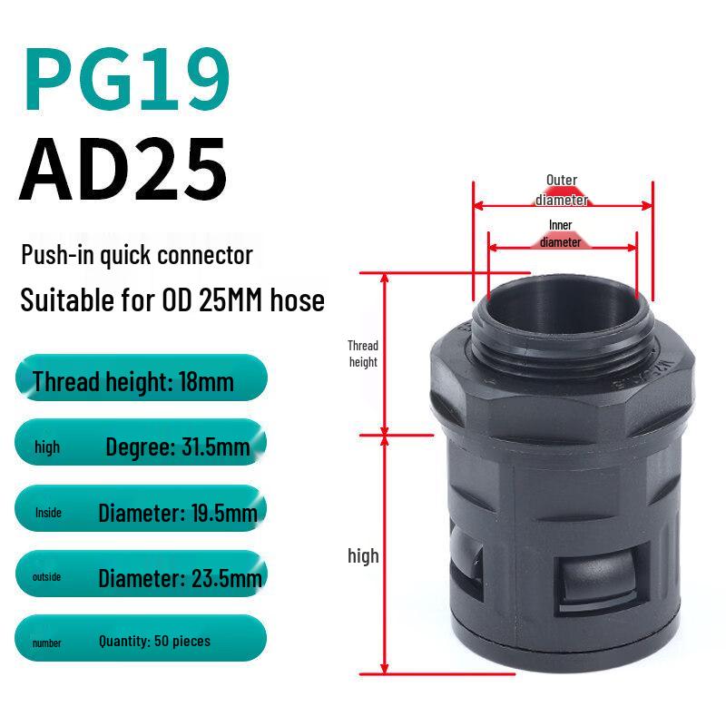 

Rongyu Threaded Plastic Corrugated Pipe Quick Connector
