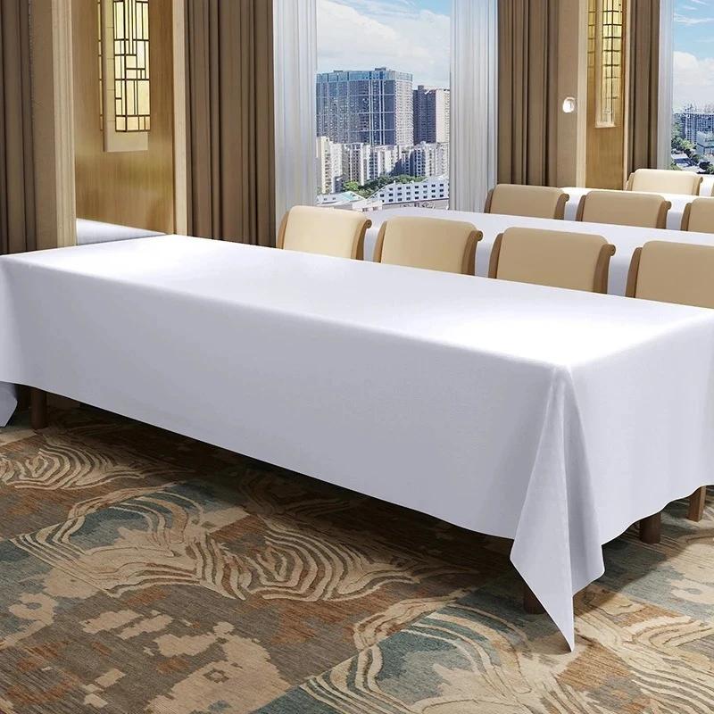 Solid Color Conference Staff  Tablecloth Rectangular High-grade Exhibition Activity Table Cloth Banquet Exhibition Table Skirt