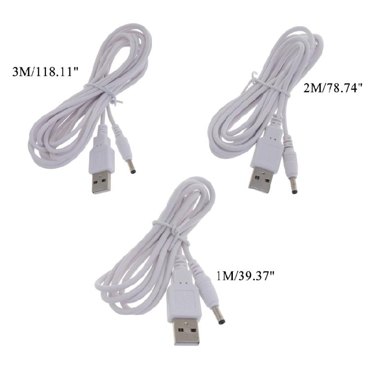Replacement 5V Power USB Cable Fast Charging USB To 3.5mm X 1.35mm Adapter Jack