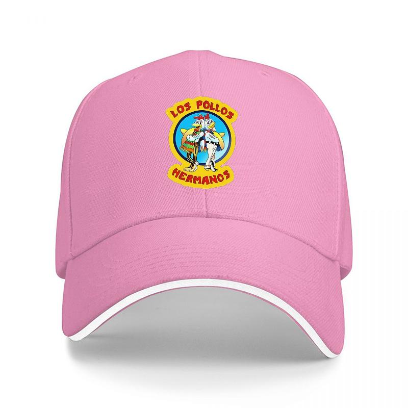 Los Pollos HerUnisexos Logo Baseball Cap Black Adjustable Hat with Iconic Chicken Design for Fans of Breaking Bad Series