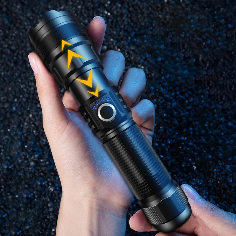 White Laser Flashlight, Multi-functional, Outdoor Portable Long-beam Searchlight, Power Bank, Strong Light Flashlight