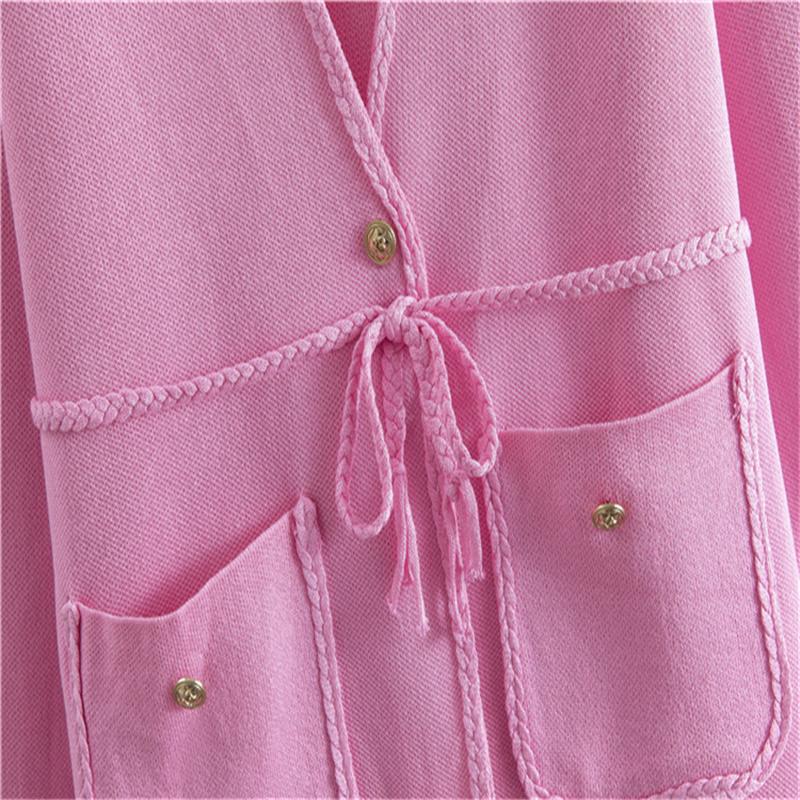 Women'S Dresses Spring And Autumn Set Casual Loose Fashion Cardigan Sweater Long Skirt Two Piece Set