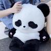 Cartoon Cute Panda Shape Backpack Nylon Plush Material 2 Sizes Available Removable Shoulder Strap Bag Fashion Women's Makeup Bag