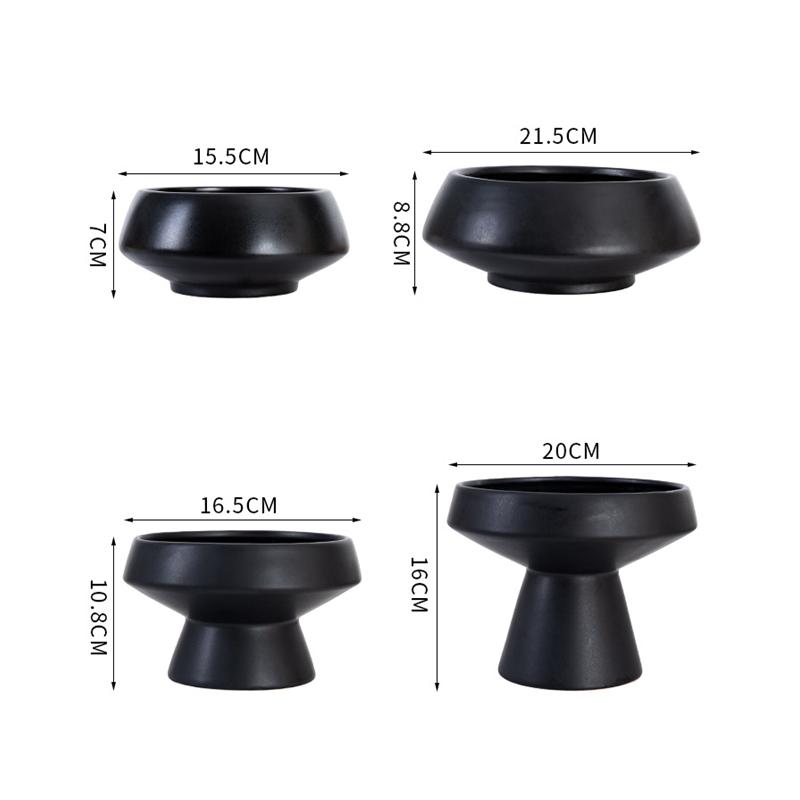 Ceramic Vase White Round Flower Pot Hydroponic Flower Arrangement Accessories Pot Container Home Decoration Flower Vases