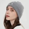 Men's and Women's Knitted Hats for Autumn and Winter, Warm Pigeon Embroidery Pattern Pullover, Brimless Woolen Hat