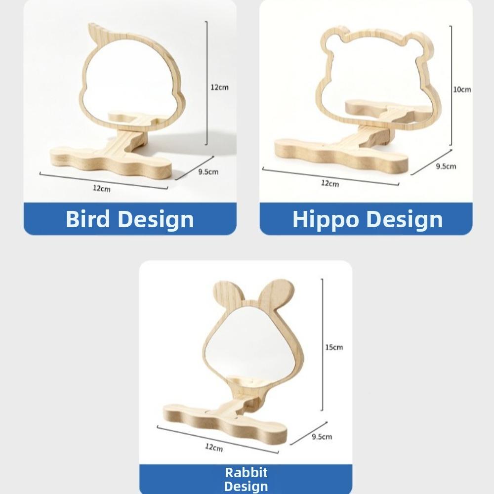 Wooden Parrots Mirror Toy Rod Shape Parrots Platform New Parrot Standing Perch Cage Accessories