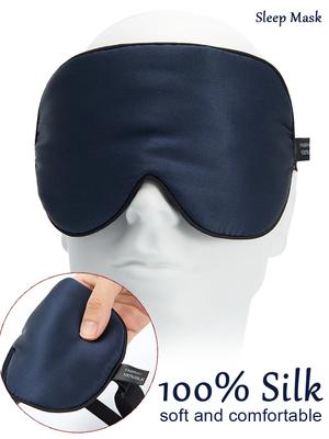 100% Natural Mulberry Silk Sleep Mask Soft Comfortable Eye Patches Blindfold Smooth Eyeshade Cover for Better Sleep