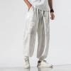 2026 Summer Chinese Style Men Dragon Print Casual Harem Pants Men Wide Leg Jogger Trousers Male Hip Hop Loose Ankle Banded Pants