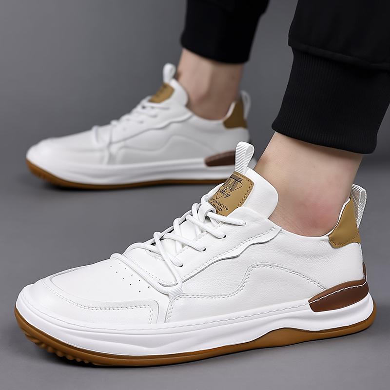 Men's Shoes High Quality Leather Lace-up Casual Shoes Comfy Luxury Brand Tenis Men Sneakers Walking Skateboard shoes Mocassins