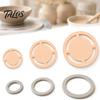Clay Foot Maker 3Pcs Pottery Ring Shaping Tool Set, Ceramic Base Trimming Template, Shaper for Mugs Cups, 4/6/8cm Geometric Wheel Throwing