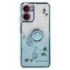 KADEM For Motorola Moto G05 4G/E15 4G Case Ring Kickstand TPU Flowers Phone Cover Gradient Glitter