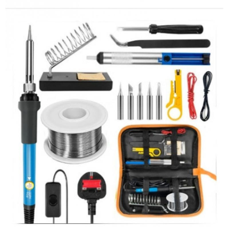 80W Electric Soldering Iron Set with Digital Display and Switch (908S, 908V, 908D) - Household Tool